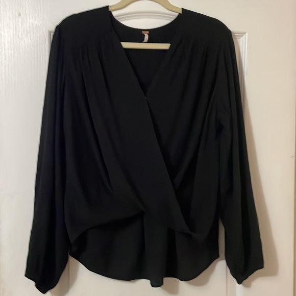 Free People Check On It Wrap Top Black XS - Picture 12 of 14